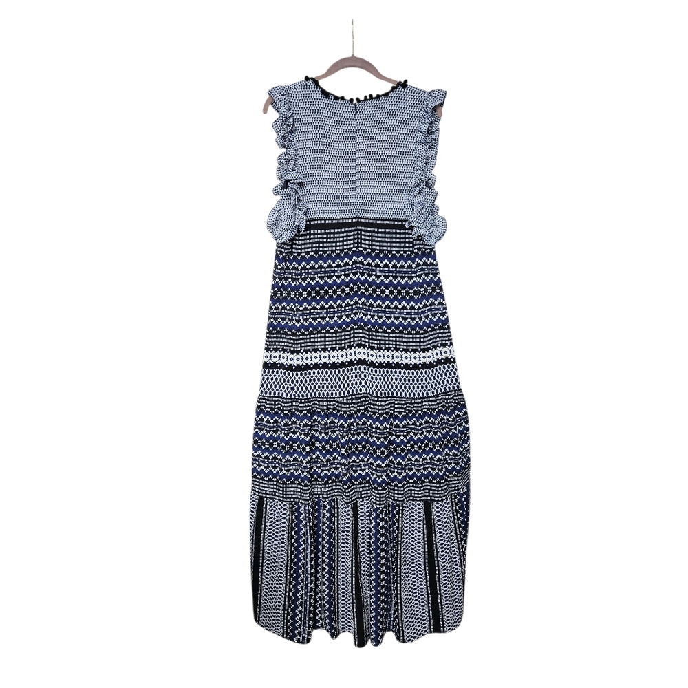 Taylor Ruffle Sleeve Mix Print V-Neck Maxi Dress - Picture 4 of 8